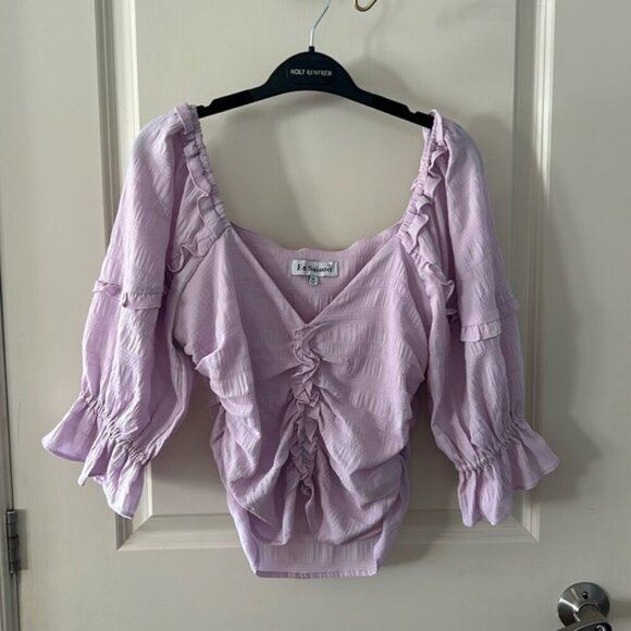 Anthropologie Tops - 🎀Anthropologie En saison purple coquette blouse lilac medium spring summer top